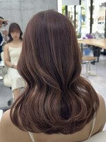 ビューブルー 亀戸錦糸町(VIEW BLUE)&nbsp;美髪カールピンクブラウン韓国レイヤーロング似合わせ前髪