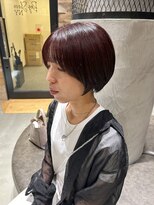 ベイショア(Bay Shore NY)&nbsp;ピンクブラウン×ショートボブ