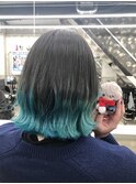 にじさんじ 甲斐田晴 裾カラー 毛先カラー ターコイズブルー