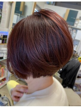 ビューティーサロン クレマン(Beauty salon a.cr'emant.) 赤紫系カラーショトボブ♪