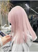 ハイトーンカラーペールピンクブロンドホワイトミルクティー韓国