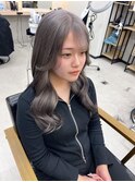 韓国風/透明感グレージュ/巻きおろし