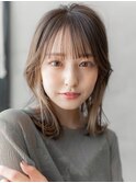 20代30代ミディアム顔周りレイヤーカット髪質改善ストレート