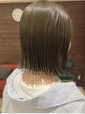 軽め切りっぱなしボブ×夏色オリーブカラー★中村大輔