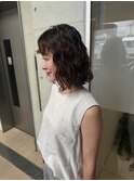 長めのボブ+パーマ