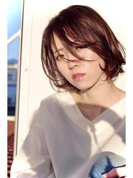 フォイルヘアー(Foil.hair) ブラウン×外ハネミディ　透明感レイヤー