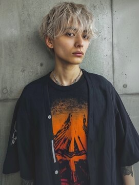 ネハス 名古屋栄店(nehus.) MEN’S HAIR/サーフカール/刈り上げセンターパート/ブリーチ
