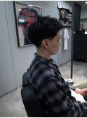 バーバーテーパーフェードスパイキーショート/渋谷