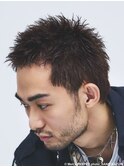 メンズカットアップバングスパイキーショート