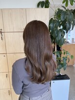 アドラーブル 万代店 (adorable)&nbsp;透明感ブリーチなしブラウンベージュ小顔レイヤーセミロング