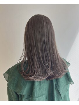 ノーブル シェアサロン(NOBLE ＋Shaire salon) ナチュラルベージュ×外ハネミディ