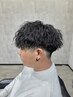 メンズカット+ツイストスパイラルパーマ＋眉カット￥13000 