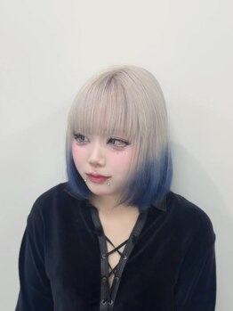 ルィ 名古屋栄(llwy)の写真/名古屋栄で憧れのハイトーンに！ブリーチはllwyで！ケアブリーチで髪をいたわりながらデザインカラーも◎
