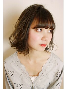 ヘア デザイン リスク(HAIR DESIGN RISK) 【RISK】ゆるふわパーマ×肩ラインボブ【三鷹】