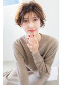 小顔_デザインカラー_厚めバング_ローライト_スリークボブ