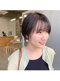 ショート×ダークモカグレージュ