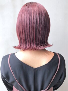 アイティーバイアルバム 八王子店(IT by ALBUM) ピンクボブ_マロンベージュAラインボブかきあげロング_ba308111