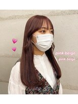 フォンズ(FONS)&nbsp;ピンクカラー ブリーチあり ピンクベージュ 暖色カラー 学割あり