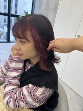 ロンドルーチェ 心斎橋(Lond luce) ダークアッシュ/ミディアムレイヤーカット［髪質改善/縮毛矯正］