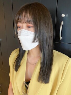 アイティーバイアルバム 松戸店(IT by ALBUM) ステップカット_グレージュカラーボブウルフ_ba400561