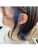 大人イヤリングブルー