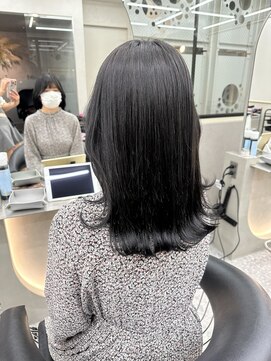 ロンド マーレ 天神大名店(Lond mare) 縮毛矯正/フェミニン/ダークアッシュ/束感/髪質改善