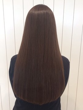 エクファ ヘアエステアンドスパ(ex-fa hair esthe&spa) 黒髪/グレーベージュ/レイヤーロング/酸性ストレート/髪質改善