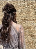 ロングのハーフアップ