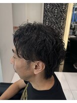 エアー 銀座タワー(AIR)&nbsp;ツーブロック/パーマスタイル/黒髪/40代/50代