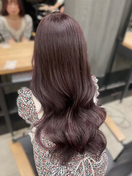 アリュウル 表参道(ALLURE) ブリーチなし＊ラベンダーピンクカラー×ウェーブヘア　伊藤