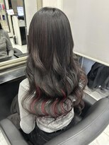 ヘアーデザイン ジェルム(Hair Design germe)&nbsp;赤のインナーメッシュ　#HIYORI#