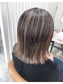 バレイヤージュ×ハイライト