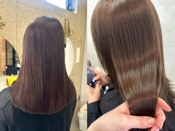シロ 大名2号店(SiLO)の写真/ピンッとならず乾かすだけで柔らかくまとまるサラツヤ髪叶えます◆SiLOの艶髪【縮毛矯正/髪質改善】