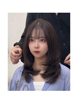 シェノン 近鉄奈良店(CHAINON)&nbsp;ワンホンレイヤー/ミルクティーブロンド/ダークブルー/近鉄奈良