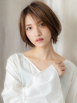 カバーヘア ブリス 上尾西口店(COVER HAIR bliss) ハッシュカットブリーチなしひし形レイヤーボブ30代40代X上尾