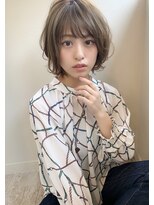 マリアバイアフロート(Maria by AFLOAT) 【添田】丸みショートひし形 3Dハイライト無造作カールパーマ