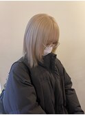 《RYUSEI》ホワイトブロンド/ハイトーンボブ/ウルフ/髪質改善