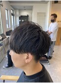 黒髪マッシュ
