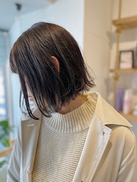 アンドチル 渋谷(AND CHILL) カジュアルな外ハネボブ/切りっぱなしボブ【AND CHILL渋谷】