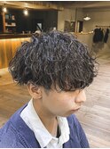京都【波巻きパーマ】マッシュスタイル