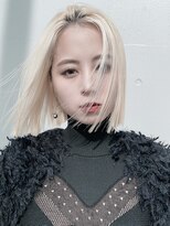 アルバム 池袋(ALBUM)&nbsp;ブロンドボブ_チェリーブラウンフェミニンロング_9352