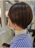 耳かけショートボブ 絶壁解消ヘア クビレショート3