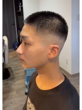 ニコ ヘアリラクゼーション(Nico hair relaxation) 髪黒髪アップバング刈り上げツーブロック