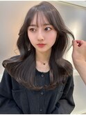 大人可愛い韓国ヘア レイヤーカット 似合わせ小顔顔周り#