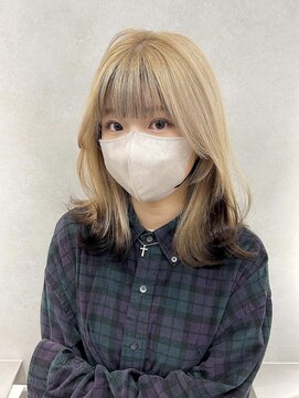 オニキス(ONYX) デザインカラー裾カラーブロンドミルクティーカラー【aya指名】