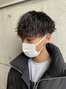 キングオブヘアバイノイズアンドフィフス 京都駅前店(KING of hair by NOISM&fifth) ツイストスパイラルパーマツーブロック刈り上げメンズマッシュ