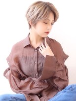 オーロ 宝塚店(ORO)&nbsp;【前髪30代40代グレージュカラー斜めバング卵型ショートボブ】