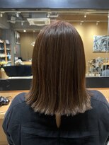 オーガニック ライフ 若葉 鶴ヶ島(organic+life) 透明感カラー★ハイライトミルクティーベージュ外ハネボブ