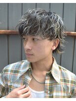 フリーク バーバーショップ 都島店(FREAK BARBER SHOP)&nbsp;マッシュウルフ ニュアンス ソフトツイスト ハイライト シャドー