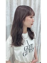 フェイバリットビューティシャルム(Favorite Beauty Charme) ダブルカラー×カシスグレージュ×コテ巻き×上大岡駅近く